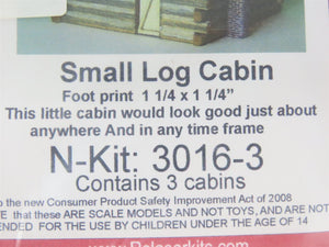 N 1/160 Scale Rslaserkits 3016-3 Small Log Cabin Building Kit 3-Pack