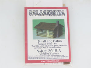 N 1/160 Scale Rslaserkits 3016-3 Small Log Cabin Building Kit 3-Pack