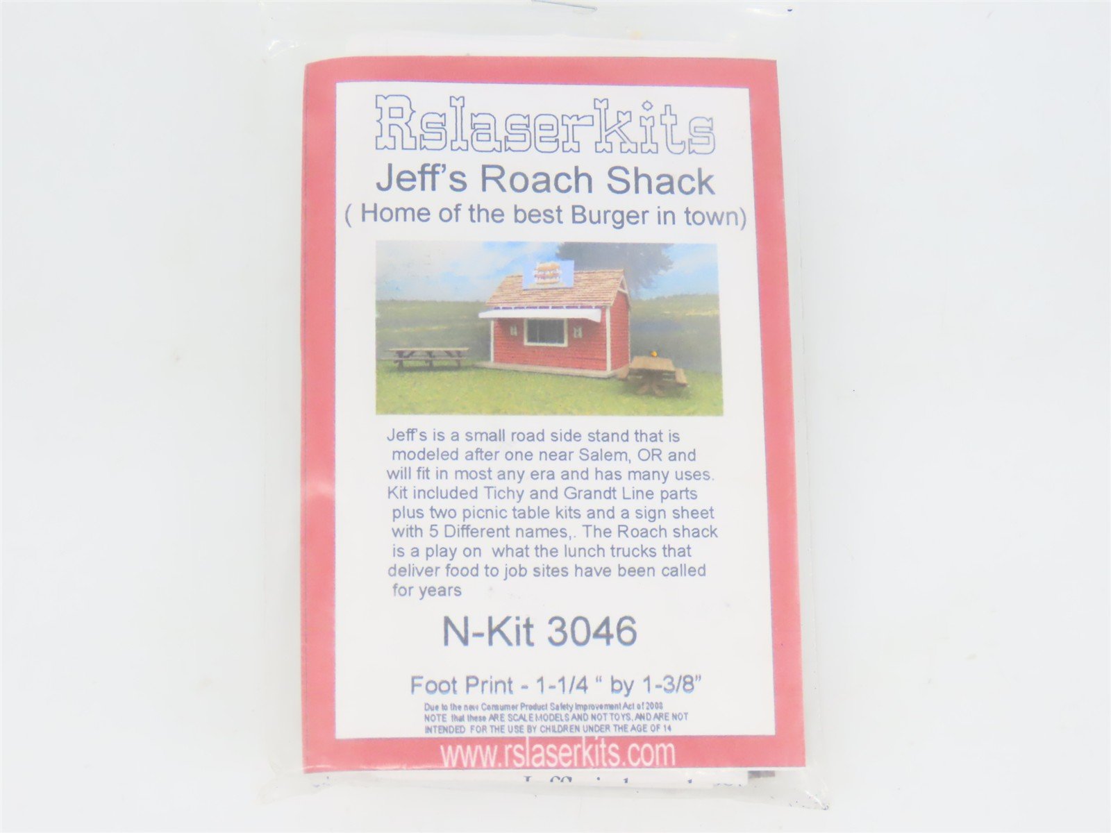 N 1/160 Scale Rslaserkits 3046 Jeff's Roach Shack Building Wood Kit