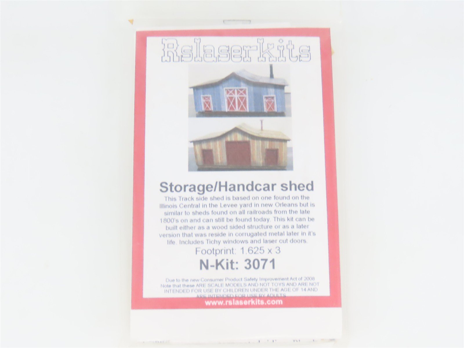N 1/160 Scale Rslaserkits 3071 Storage/Handcar Shed Building Wood Kits