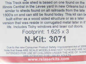 N 1/160 Scale Rslaserkits 3071 Storage/Handcar Shed Building Wood Kits