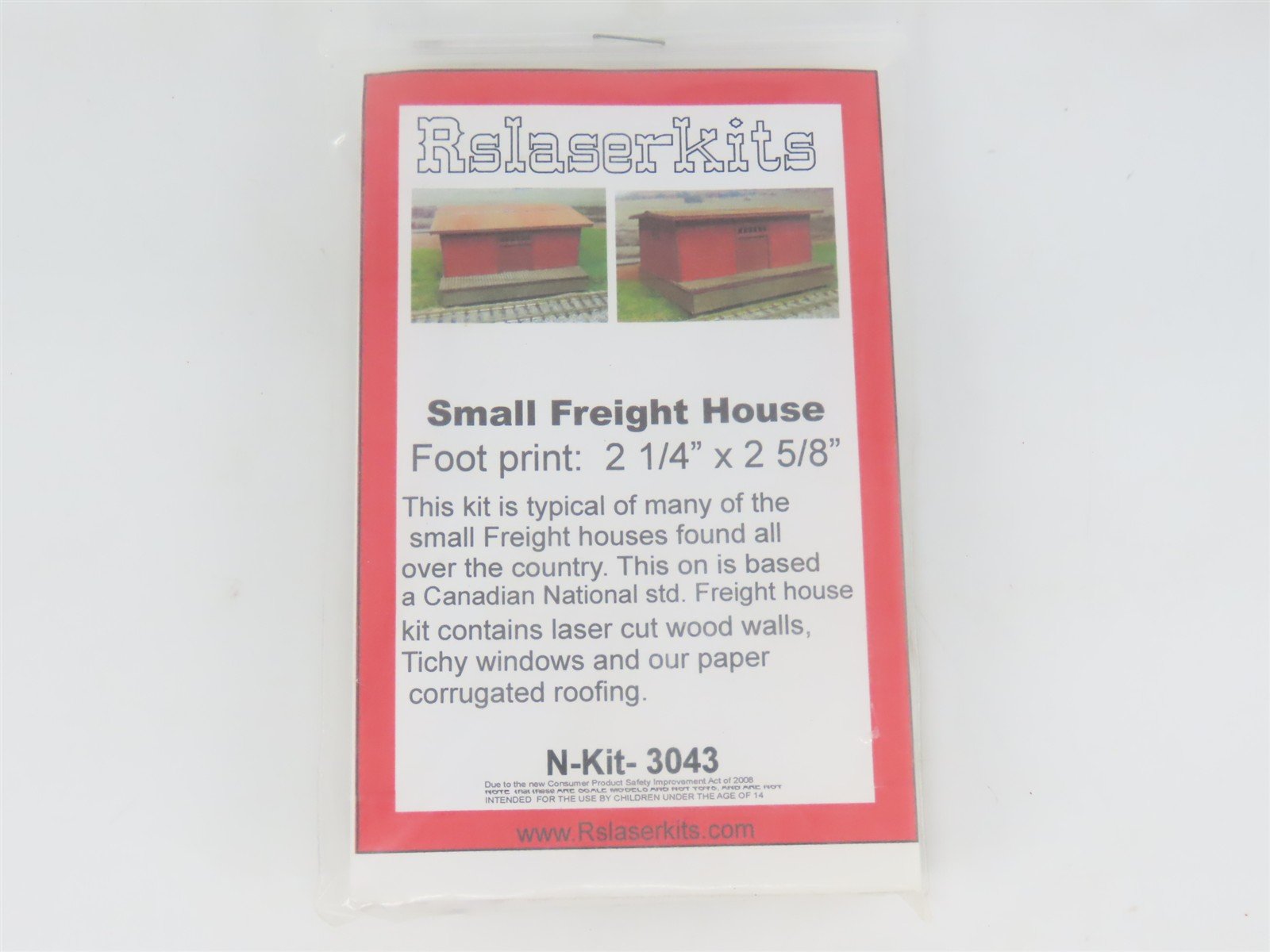N 1/160 Scale Rslaserkits 3043 Small Freight House Building Wood Kit