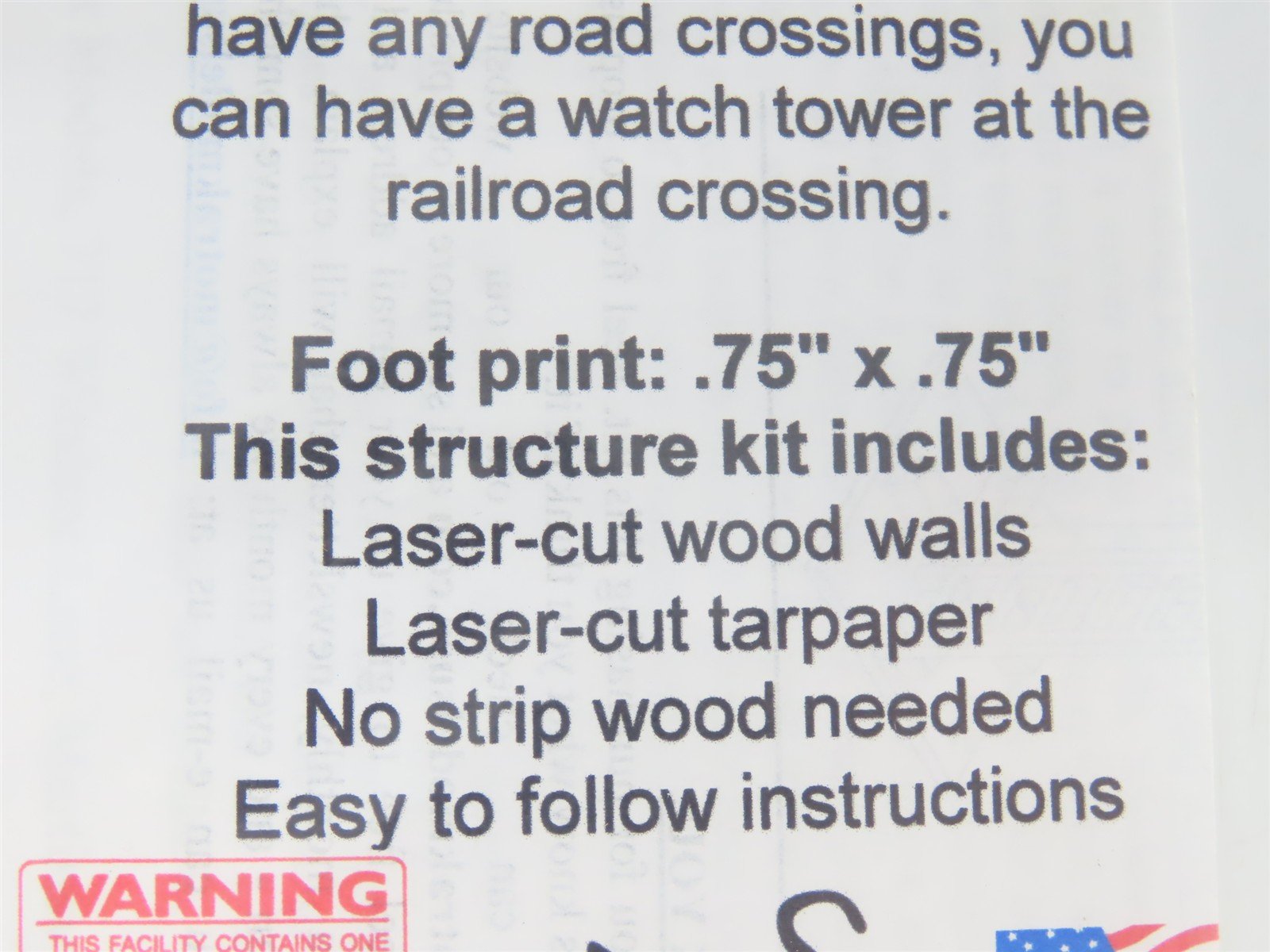 N 1/160 Scale Motrak Models 13401 Mistie St Watch Tower Building Wood Kit