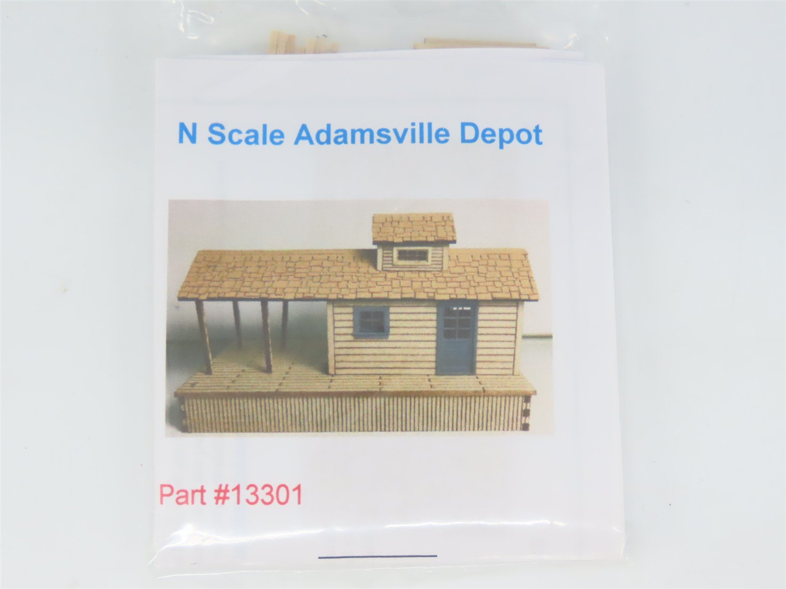N 1/160 Scale Motrak Models 13301 Adamsville Depot Building Wood Kit