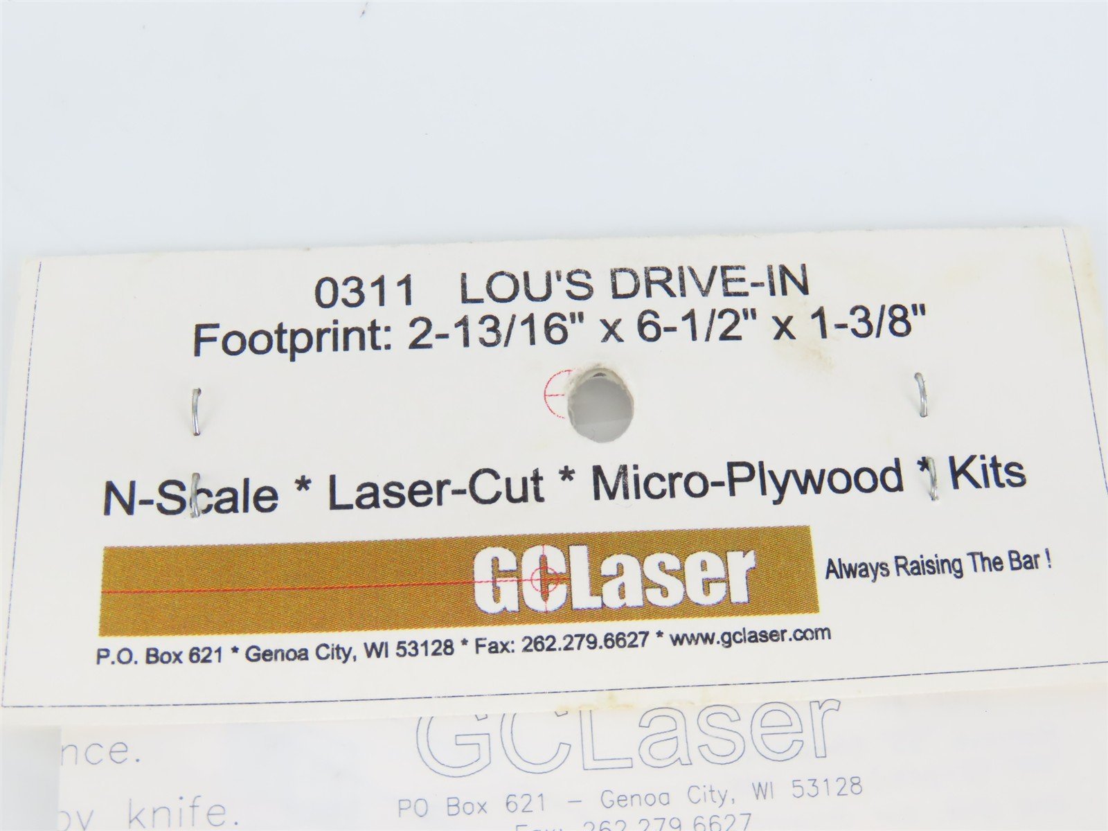 N 1/160 Scale GCLaser 0311 Lou's Drive-In Building Wood Kit