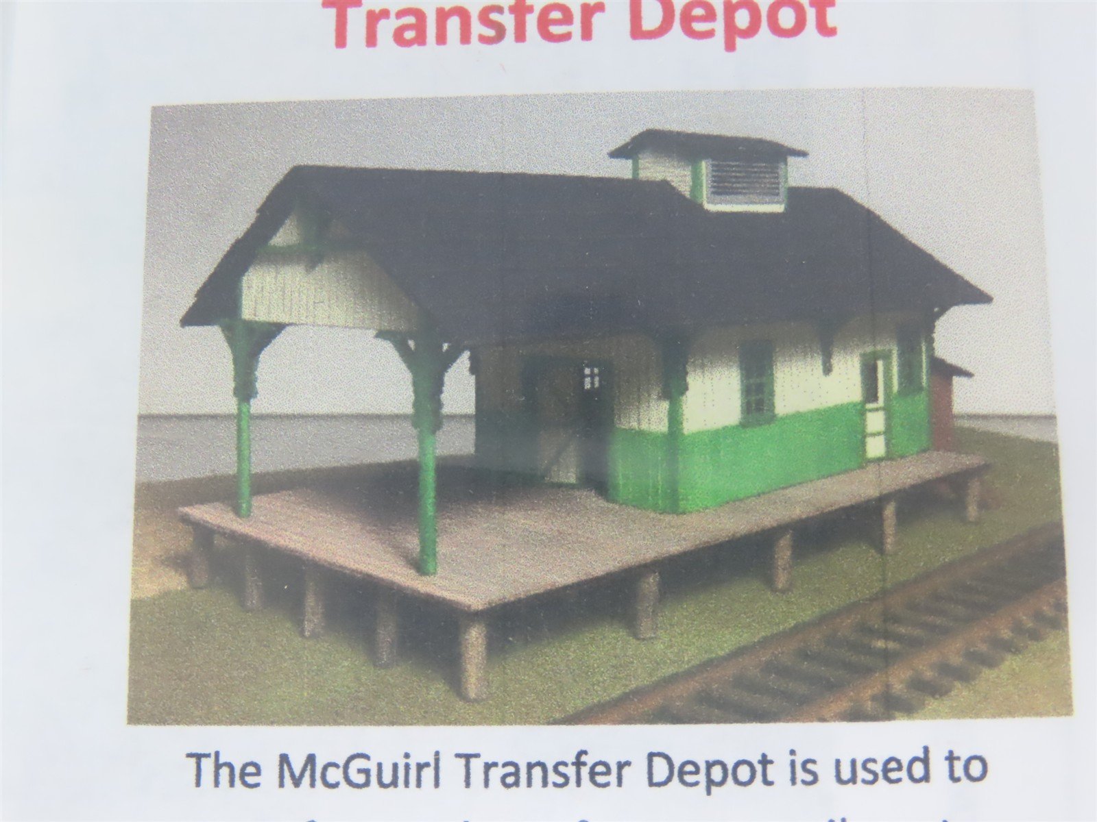 N 1/160 Scale Motrak Models 13300 McGuirl Transfer Depot Building Wood Kit
