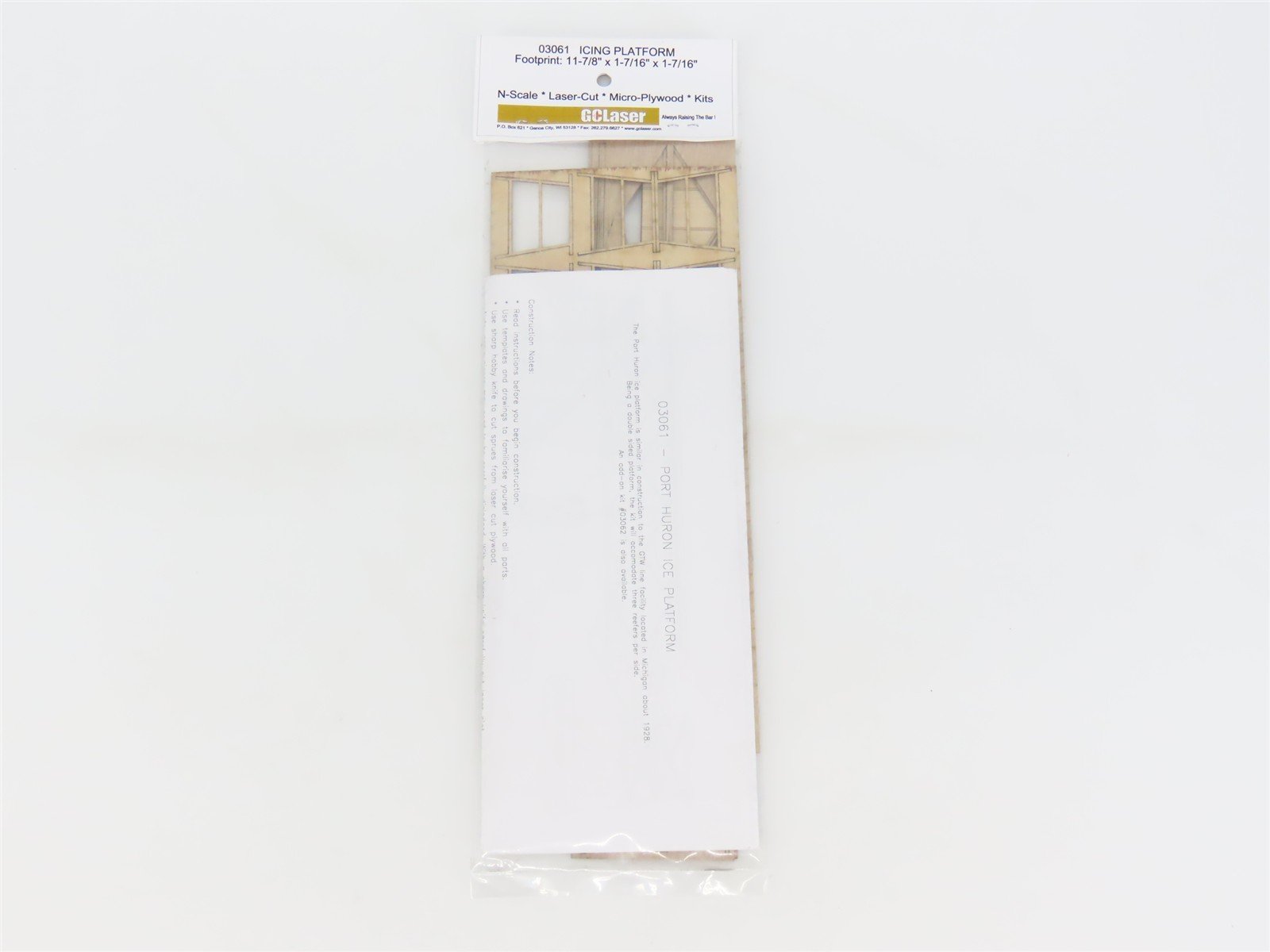 N 1/160 Scale GCLaser 03061 Icing Platform Building Wood Kit