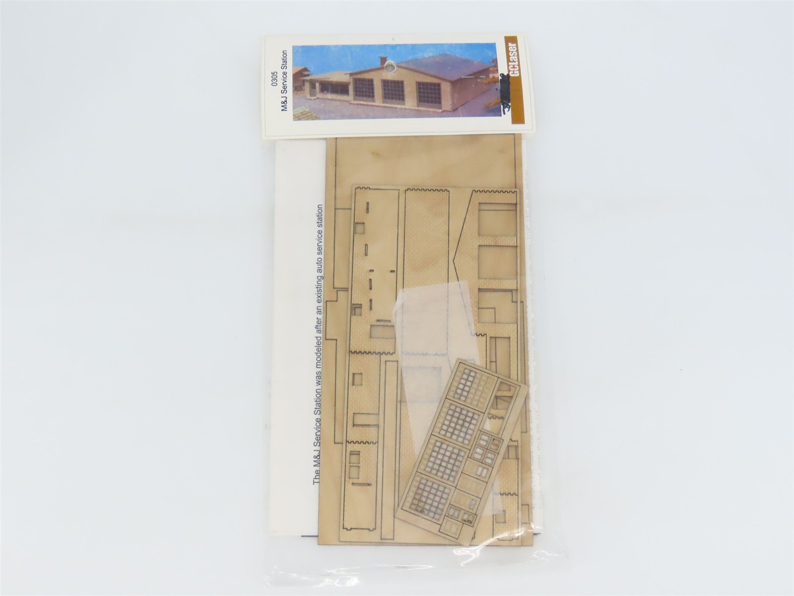N 1/160 Scale GCLaser M&J Service Station Building Wood Kit