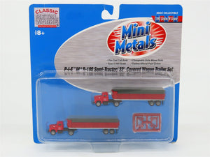 N 1/160 Scale CMW Mini Metals 51129 P-I-E Semi-Tractor/32' Covered Wagon Set