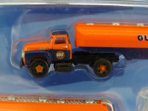 N CMW Mini Metals LE 51201 1954 Ford Tractor/Tanker Trailer Set - Gulf Oil
