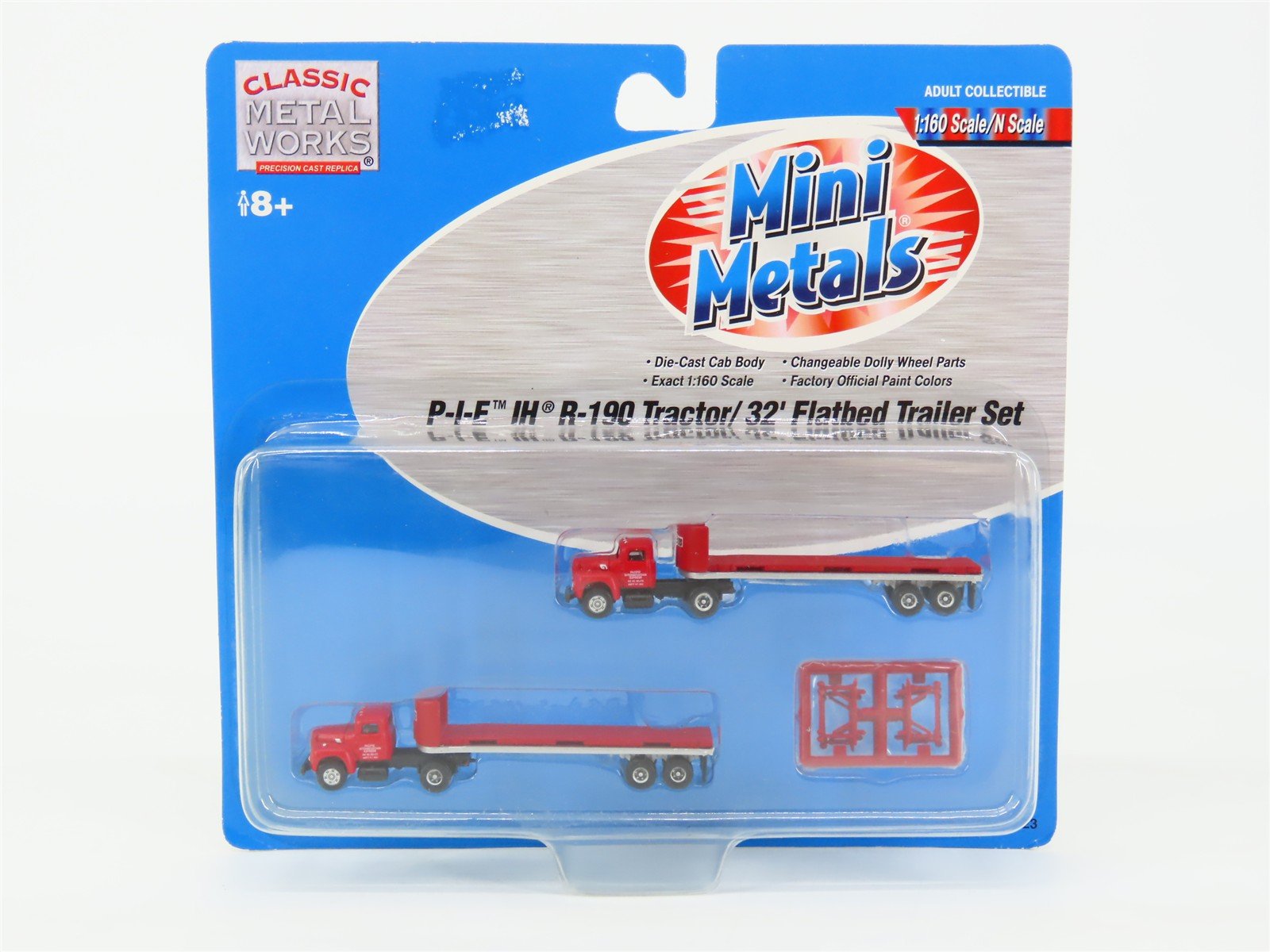 N 1/160 Scale CMW Mini Metals 51123 P-I-E Tractor/32' Flatbed Trailer Set