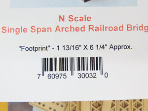 N Northeastern Scale Models STS Series Kit Single Span Arched Railroad Bridge