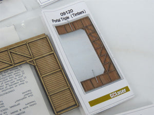 LOT of 4 N Scale GCLaser Kit 09115 & 09120 Portal Double & Triple (Timbers)