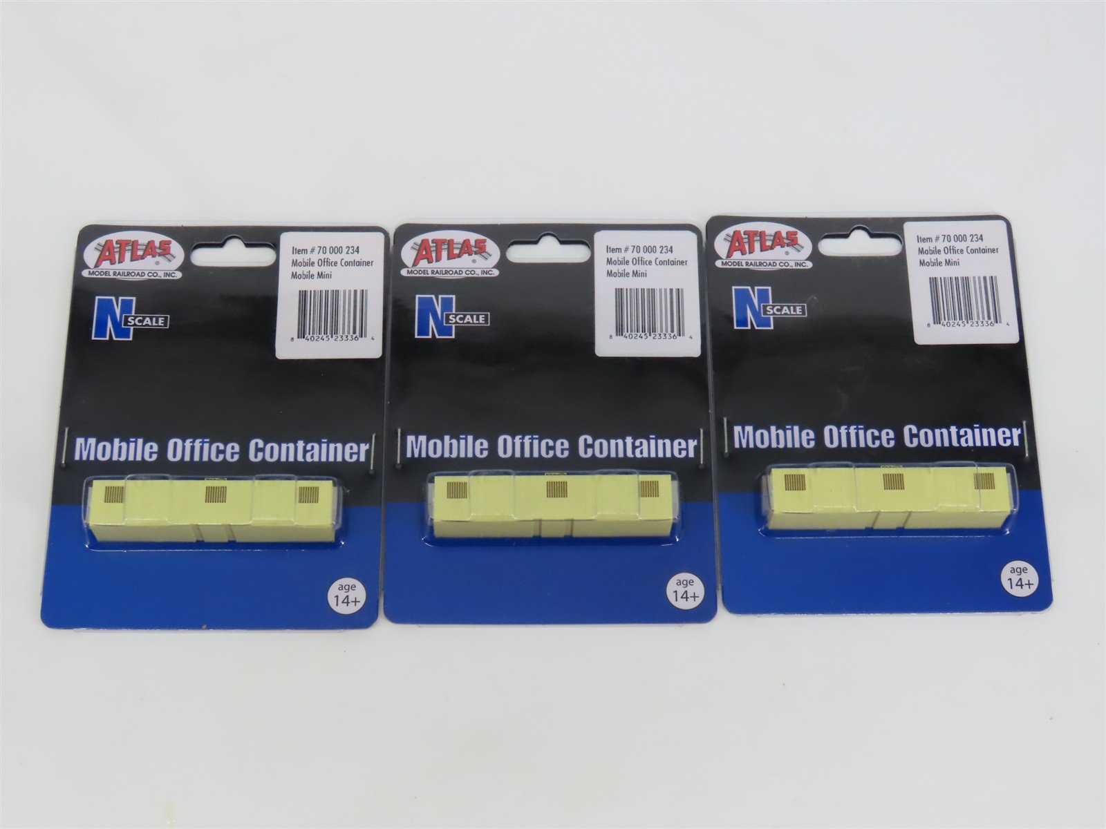 LOT of 3 N 1/160 Scale Atlas 70000234 Mobile Office Container - SEALED