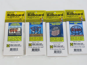 LOT of 4 N/HO Scale Blair Line Laser-Cut Assorted Billboards - SEALED
