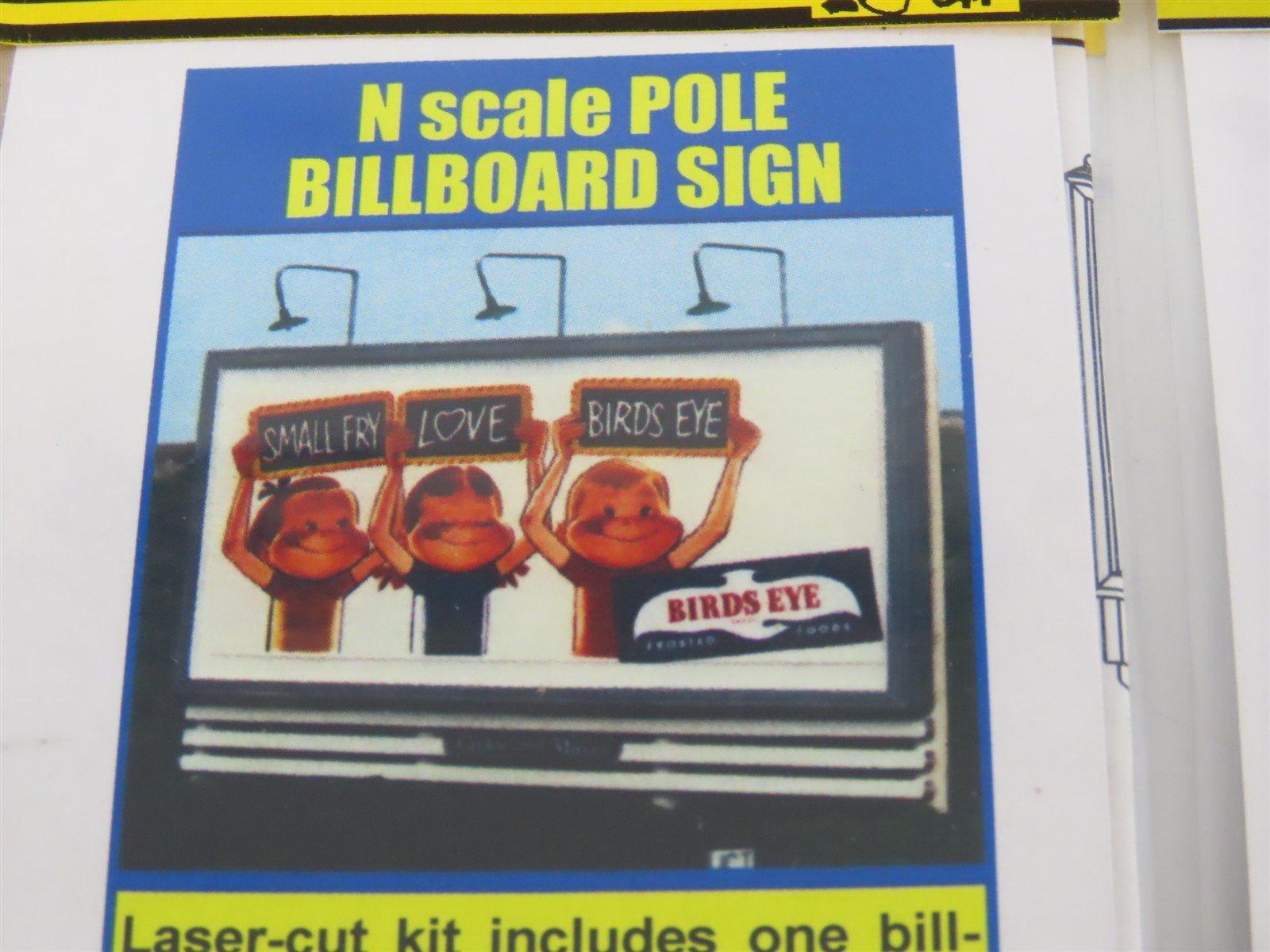 LOT of 4 N/HO Scale Blair Line Laser-Cut Assorted Billboards - SEALED