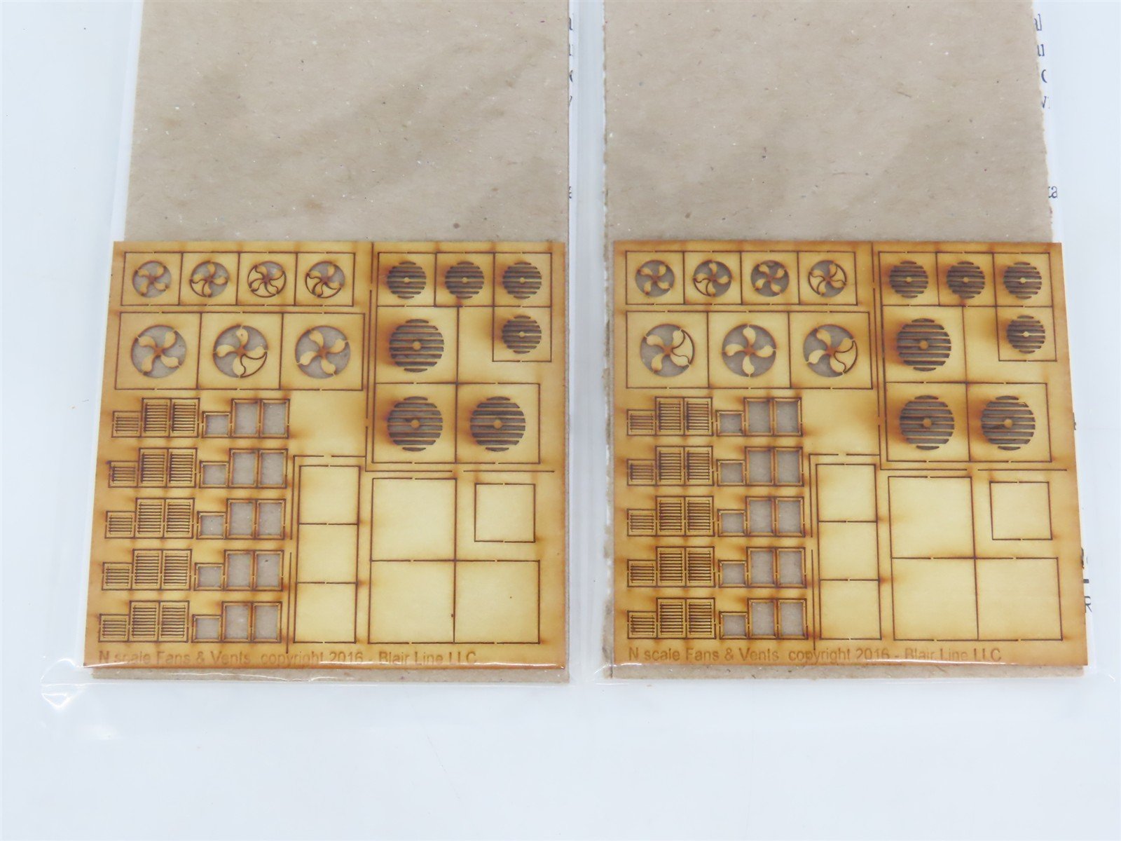 LOT of 5 Z/N/HO Scale Blair Line Kits 1705 & 1707 A/C Units, Fans & Vents