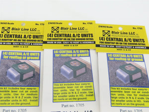 LOT of 5 Z/N/HO Scale Blair Line Kits 1705 & 1707 A/C Units, Fans & Vents
