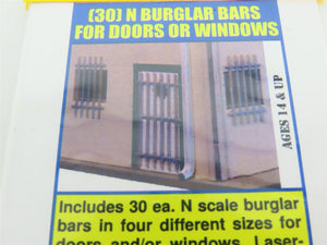 LOT of 5 Packs N Scale Blair Line 1708 Burglar Bars For Doors/Windows - SEALED