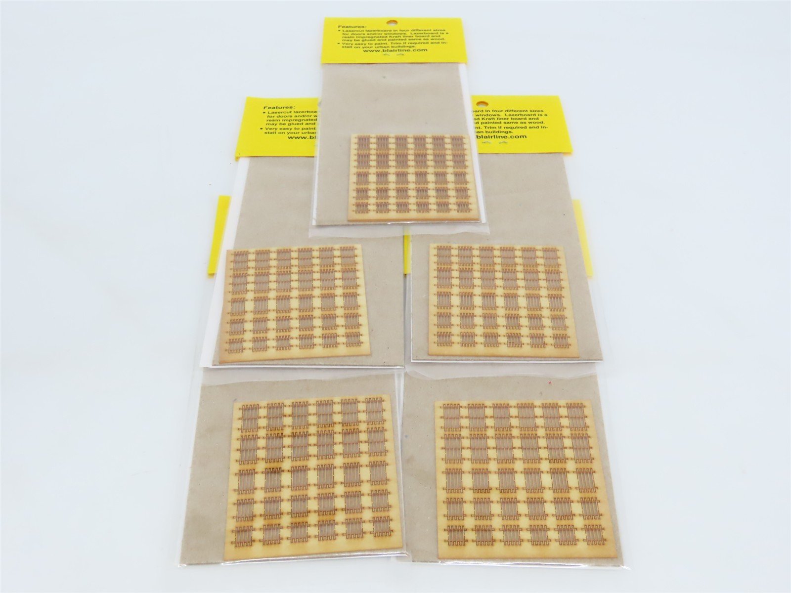 LOT of 5 Packs N Scale Blair Line 1708 Burglar Bars For Doors/Windows - SEALED