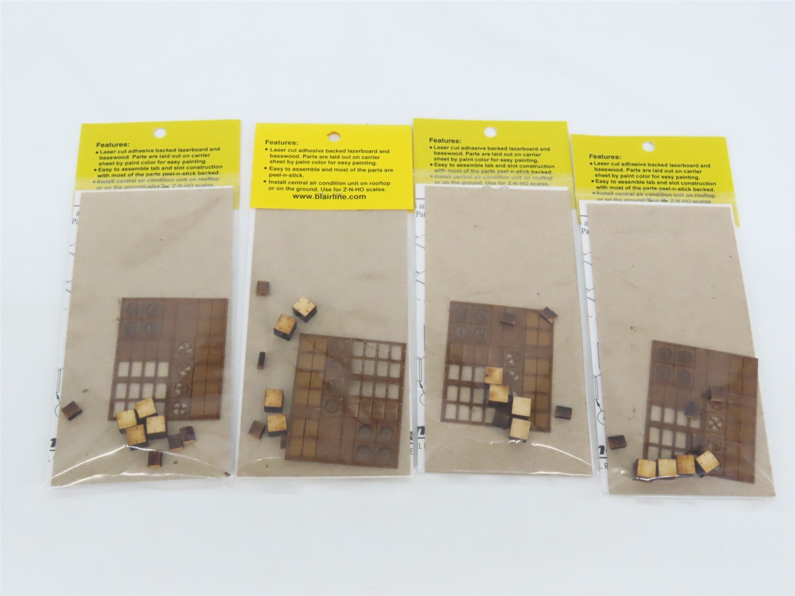 LOT of 4 Packs Z/N Scale Blair Line Kit 1705 A/C Central Units - SEALED