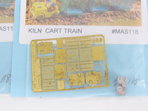LOT of 5 N Scale Architect Kit MAS118 & MAS119 Kiln Cart Train, & Carts