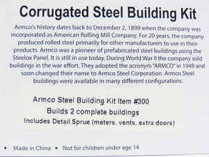 N 1/160 Scale Deluxe Kit #300 Two Armco Corrugated Steel Buildings