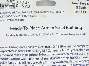 N 1/160 Scale Deluxe 381 Gray Armco Corrugated Steel Drive-Thru Shed