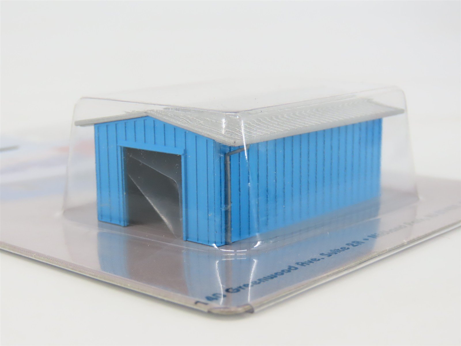 N 1/160 Scale Deluxe 382 Blue Armco Corrugated Steel Drive-Thru Shed