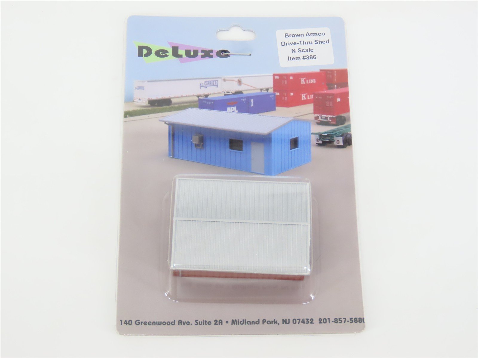 N 1/160 Scale Deluxe 386 Brown Armco Corrugated Steel Drive-Thru Shed