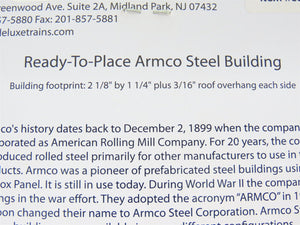 N 1/160 Scale Deluxe 387 Red Armco Corrugated Steel Drive-Thru Shed