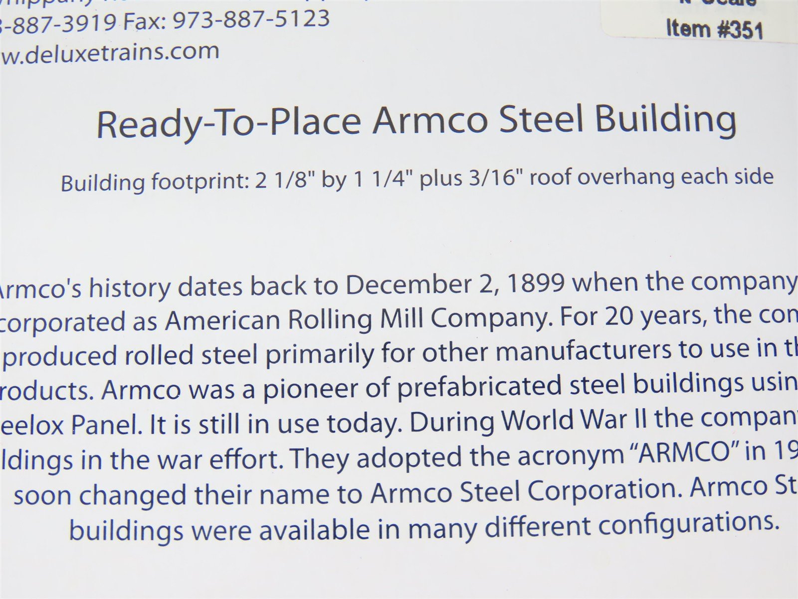 N 1/160 Scale Deluxe 351 Gray Armco Corrugated Steel Workshop