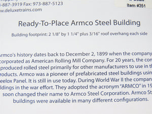 N 1/160 Scale Deluxe 351 Gray Armco Corrugated Steel Workshop