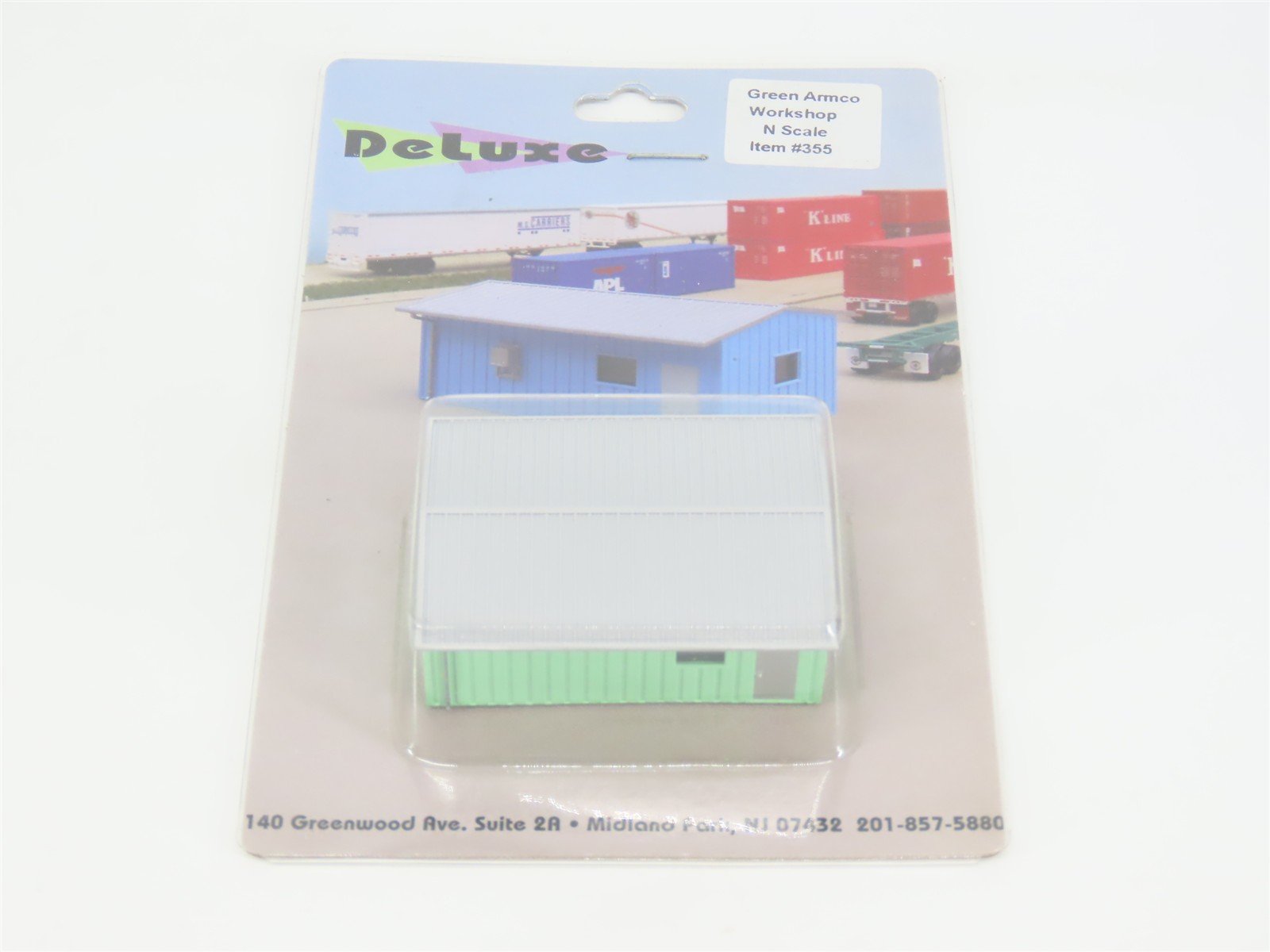 N 1/160 Scale Deluxe 385 Green Armco Corrugated Steel Workshop