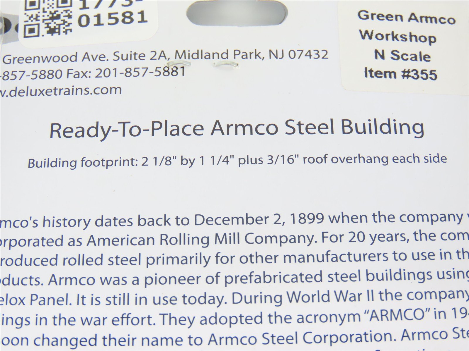 N 1/160 Scale Deluxe 385 Green Armco Corrugated Steel Workshop