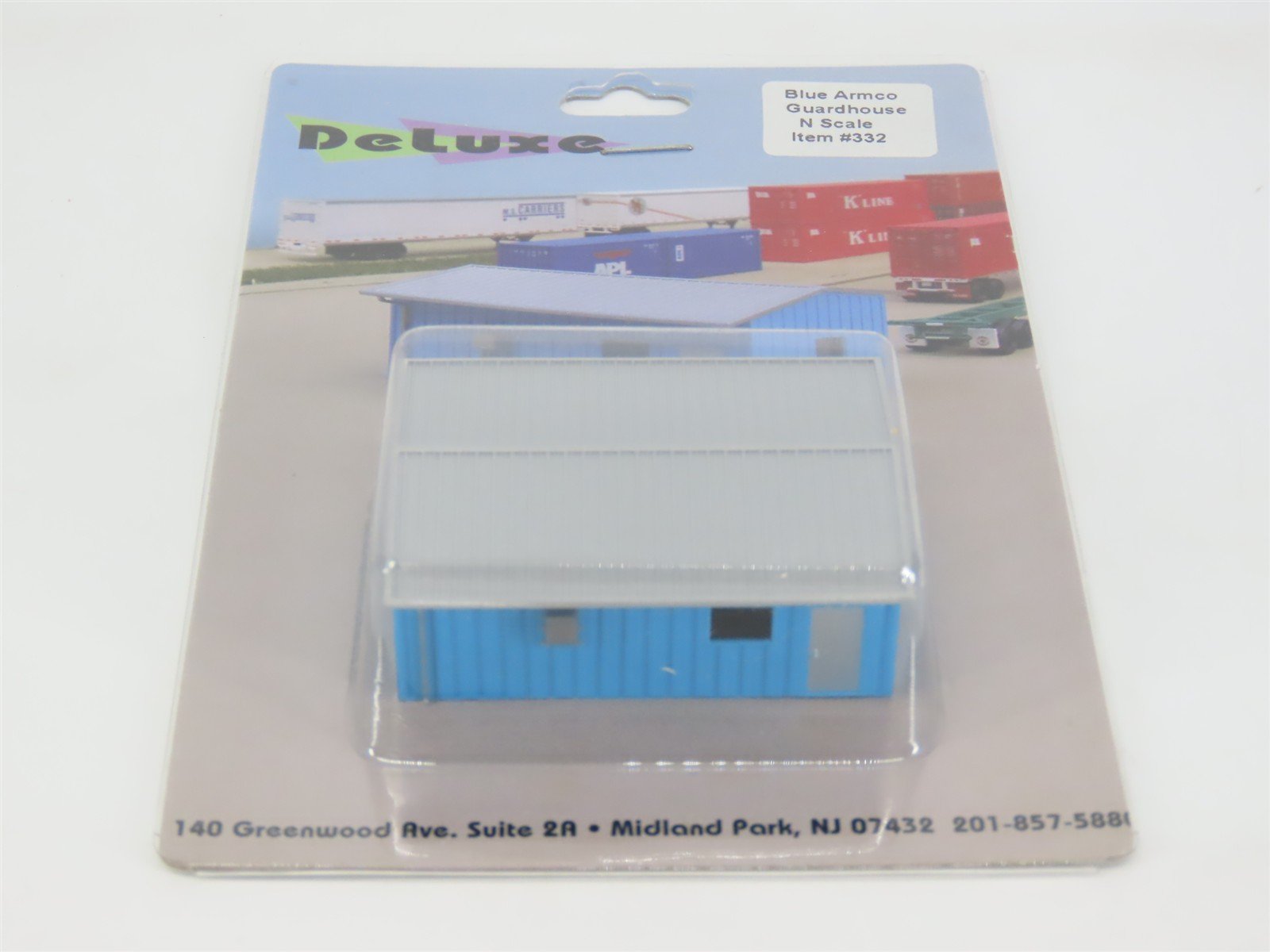 N 1/160 Scale Deluxe 332 Blue Armco Corrugated Steel Guardhouse