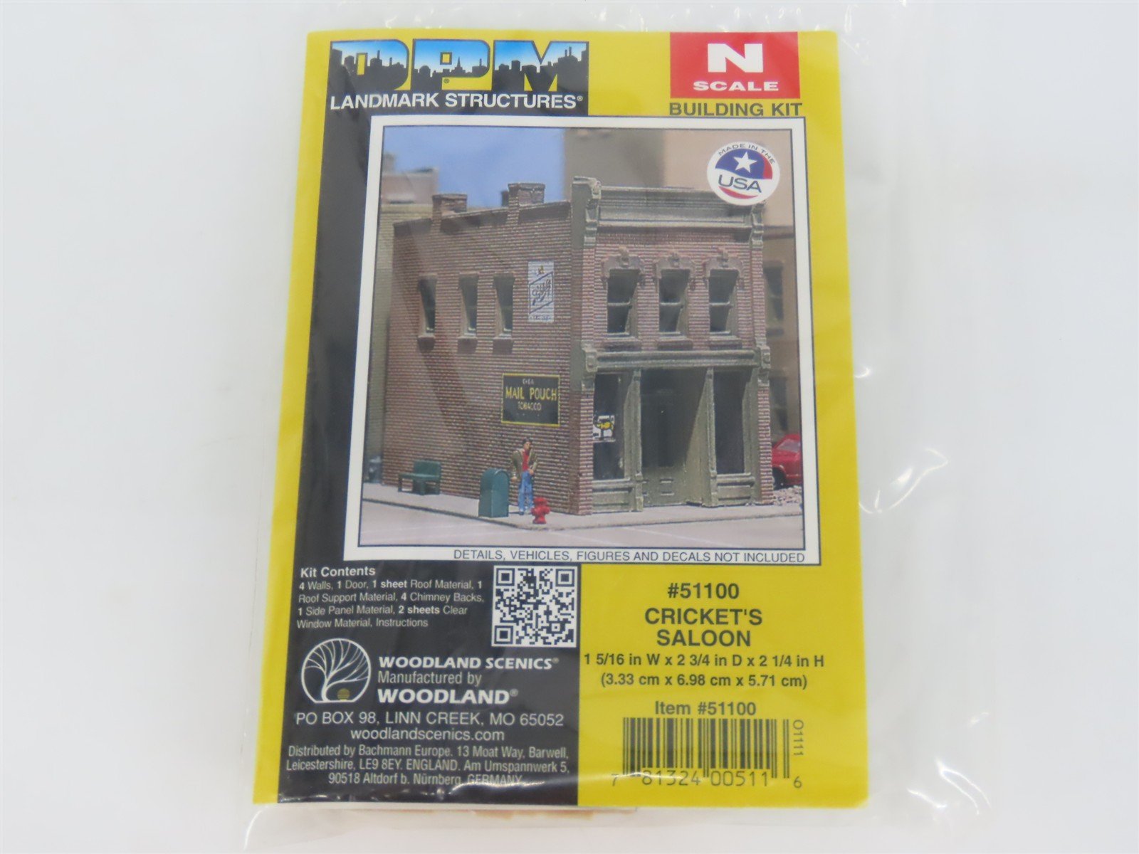 N 1/160 Scale Woodland Scenics DPM Landmark Kit #51100 Cricket's Saloon - SEALED