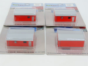 N 1/160 Scale Deluxe Innovations Red Armco Corrugated Steel Buildings Set of 4