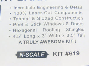 N 1/160 Scale American Model Builders AMB Laser Kit #619 Country Barn