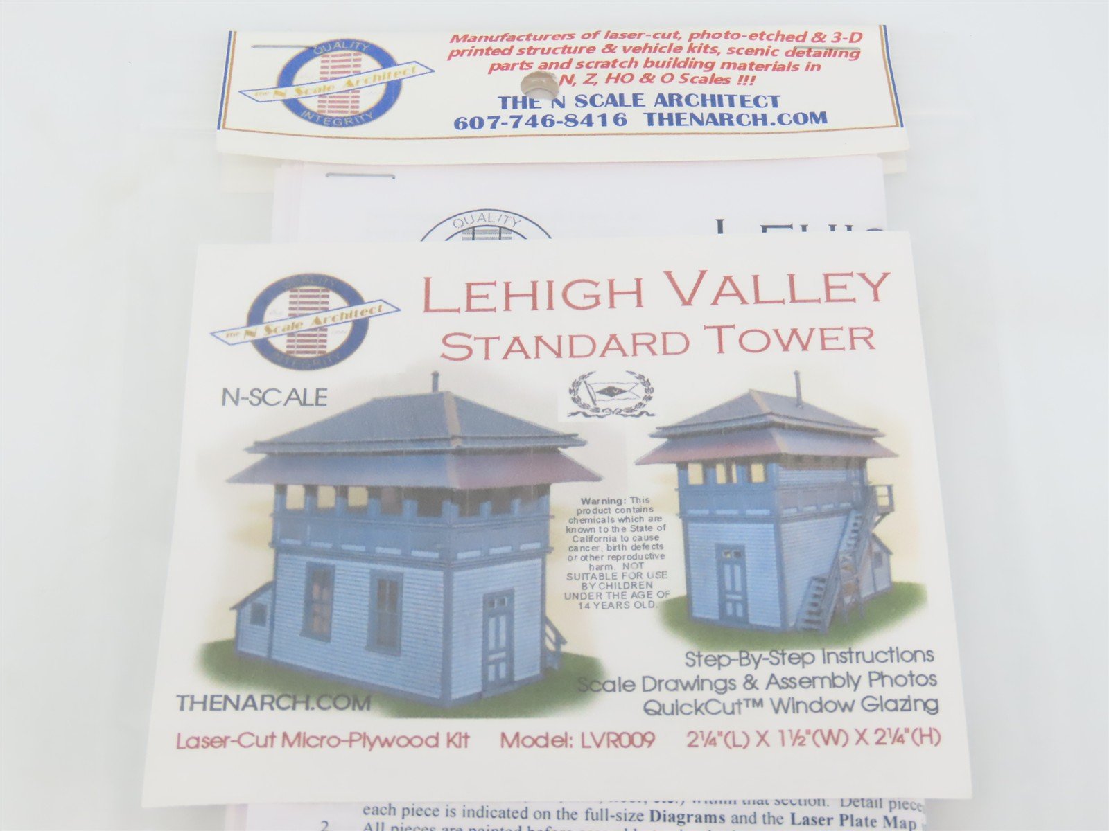 N Scale Architect Laser Kit LVR009 LV Lehigh Valley Standard Tower