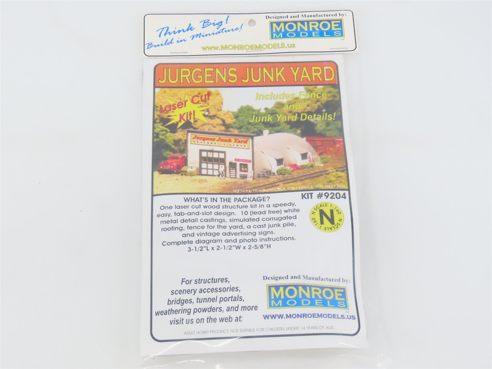 N 1/160 Scale Monroe Models Laser Kit #9204 Jurgens Junk Yard