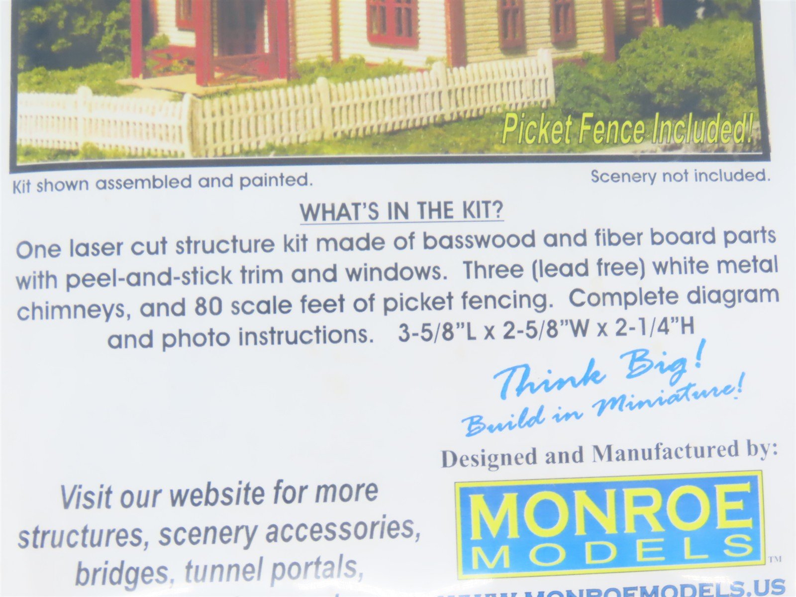 N 1/160 Scale Monroe Models Laser Kit #493-9205 Ellie's House