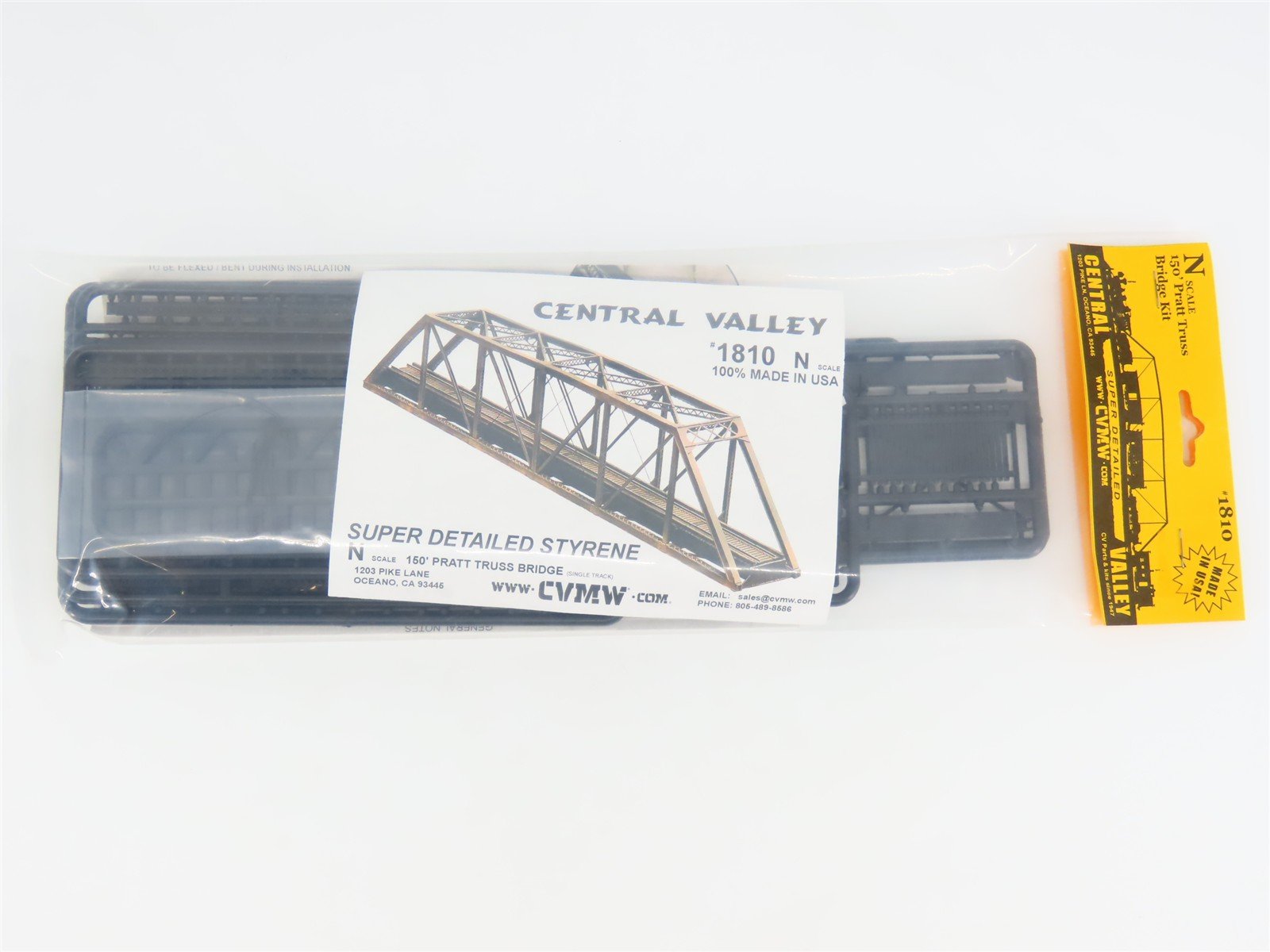 N 1/160 Scale Central Valley Kit #1810 150' Pratt Truss Bridge