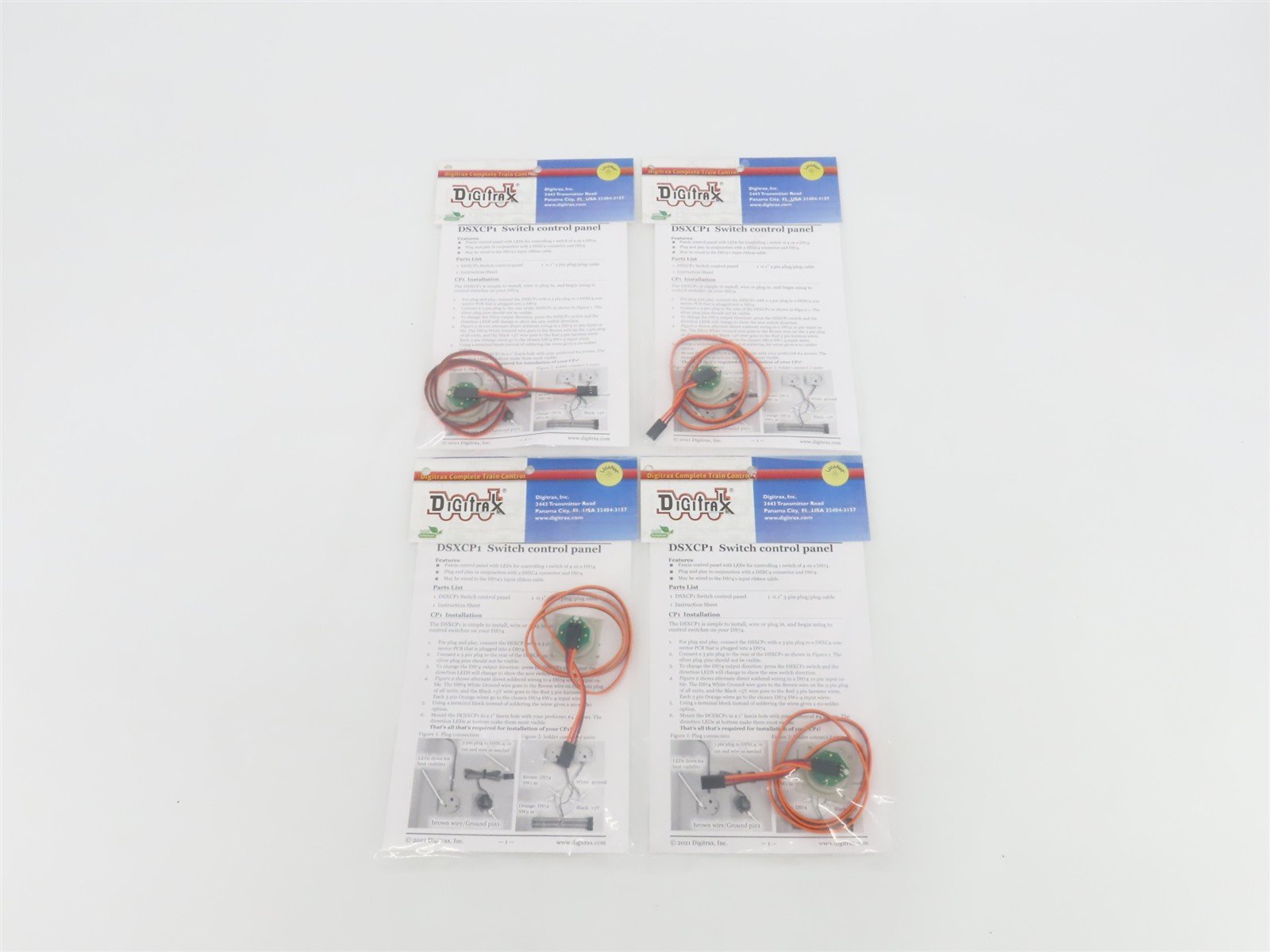 LOT of 4 Digitrax DSXCP1 Switch Control Panels w/ LEDs