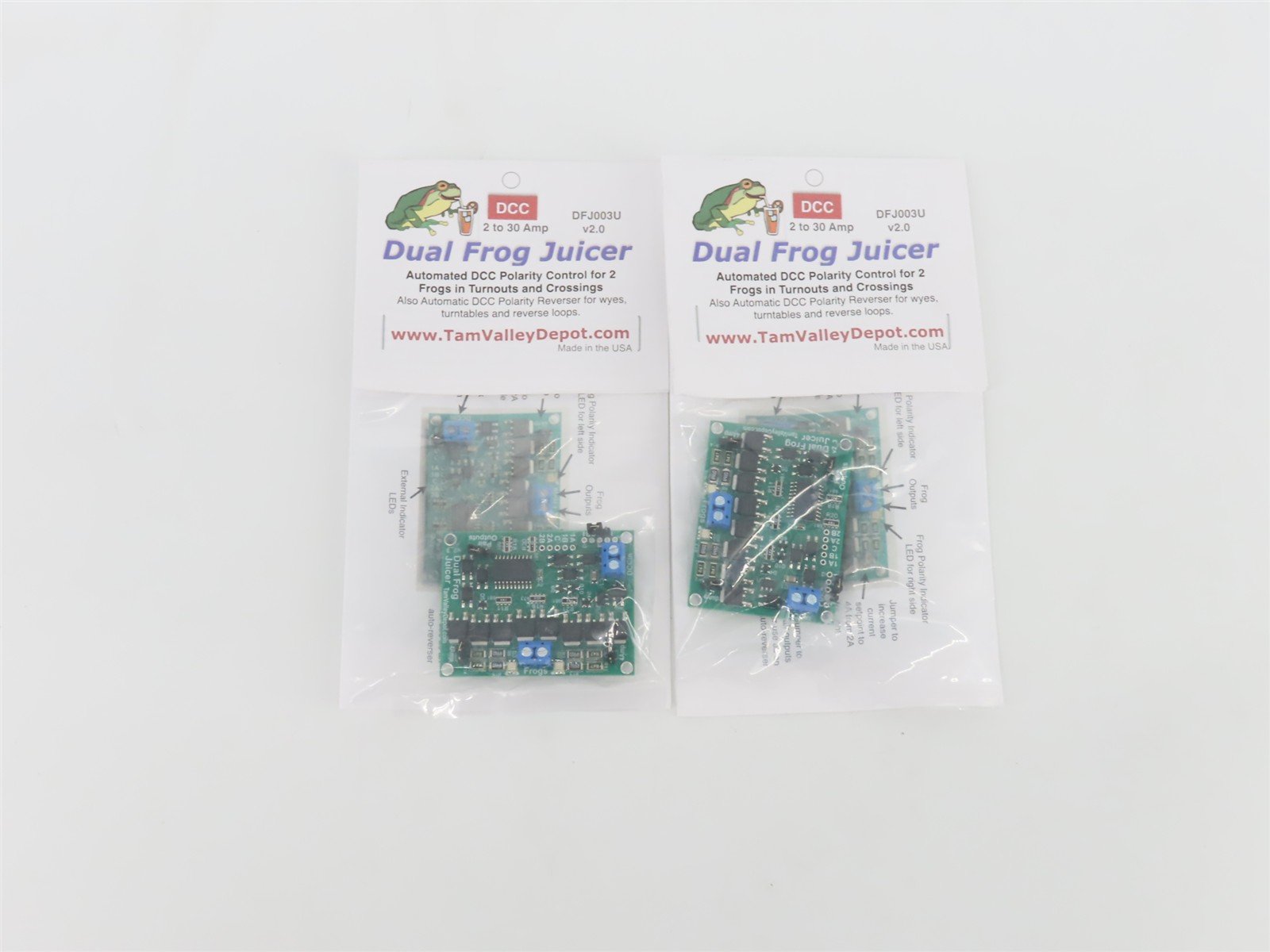 LOT of 2 Tam Valley Depot DFJ003U Dual Frog Juicer DCC Frog Polarity Controllers