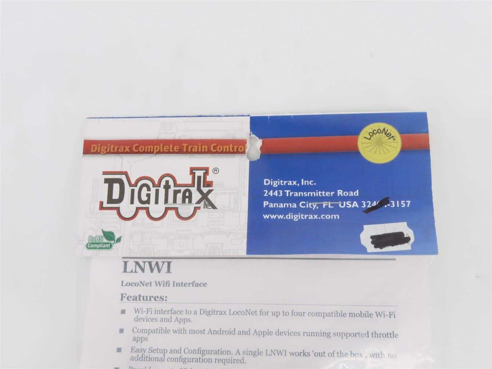 Digitrax LNWI LocoNet WiFi Interface