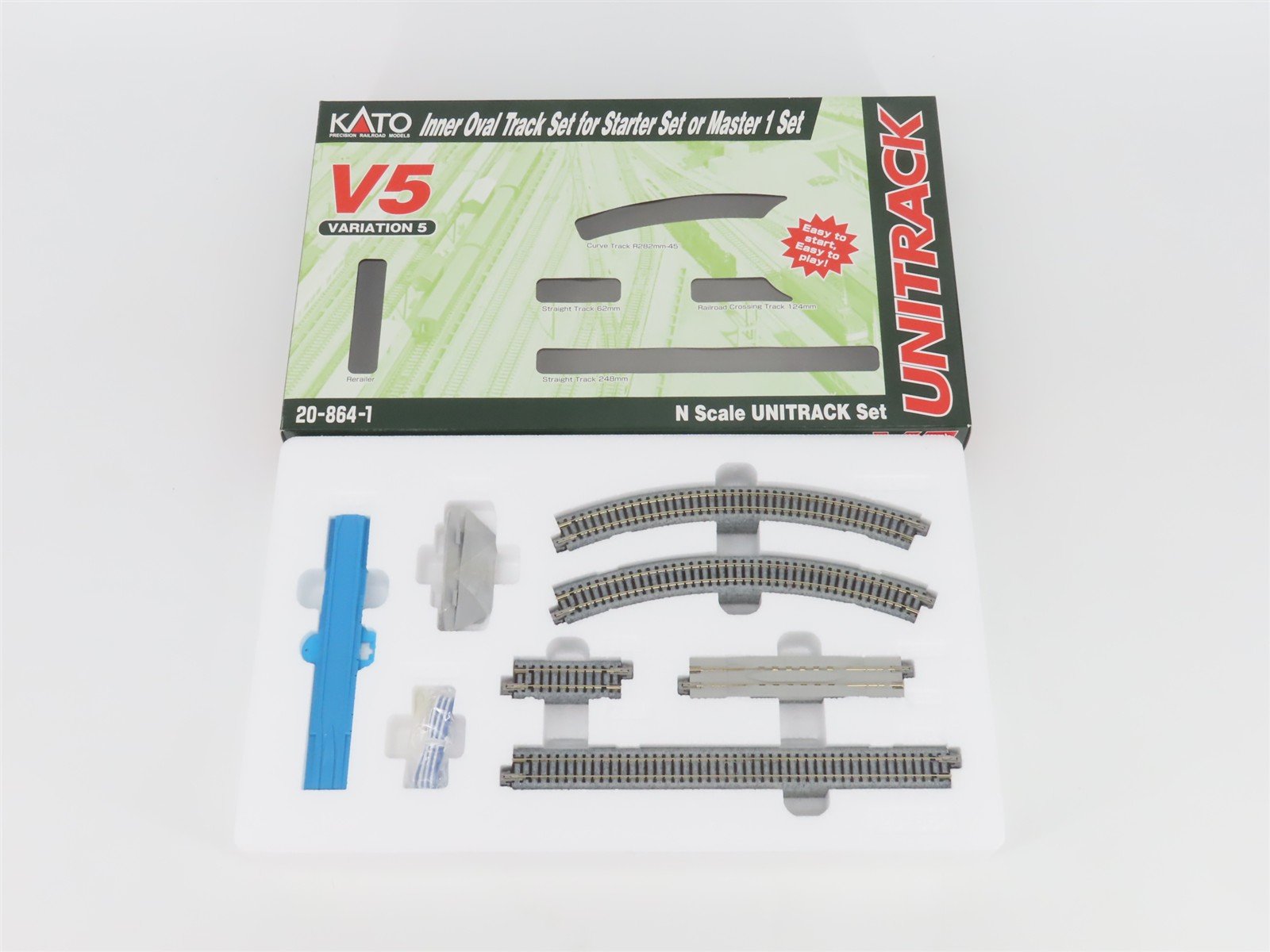 N Scale KATO Unitrack 20-864-1 Inner Oval Track Add-On Set - V5
