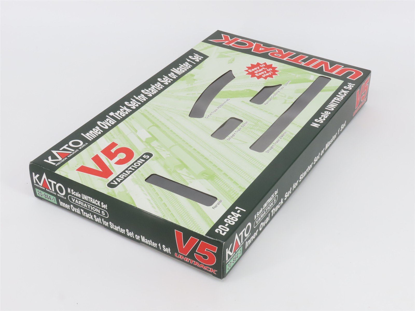 N Scale KATO Unitrack 20-864-1 Inner Oval Track Add-On Set - V5