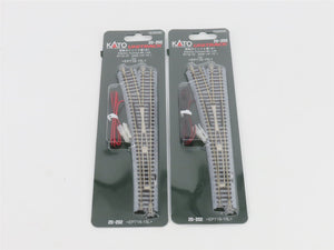 LOT of 2 N Scale KATO Unitrack 20-202 Electric #6 Left Turnout Switch Tracks