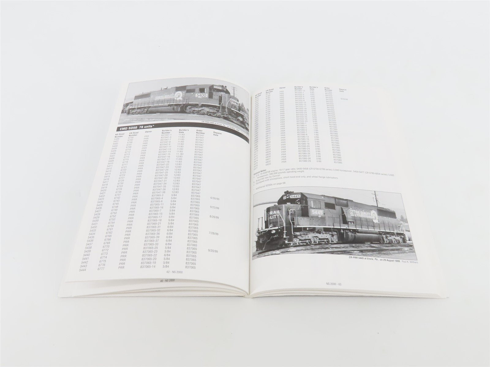 Norfolk Southern 2000 Locomotive Directory by Paul K. Withers & R.G Bowers ©2000